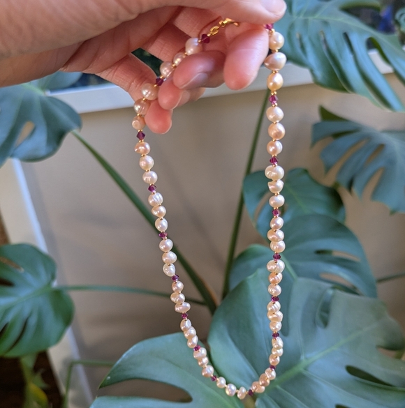 Freshwater Pearl Swarovski Necklace - Picture 5 of 12